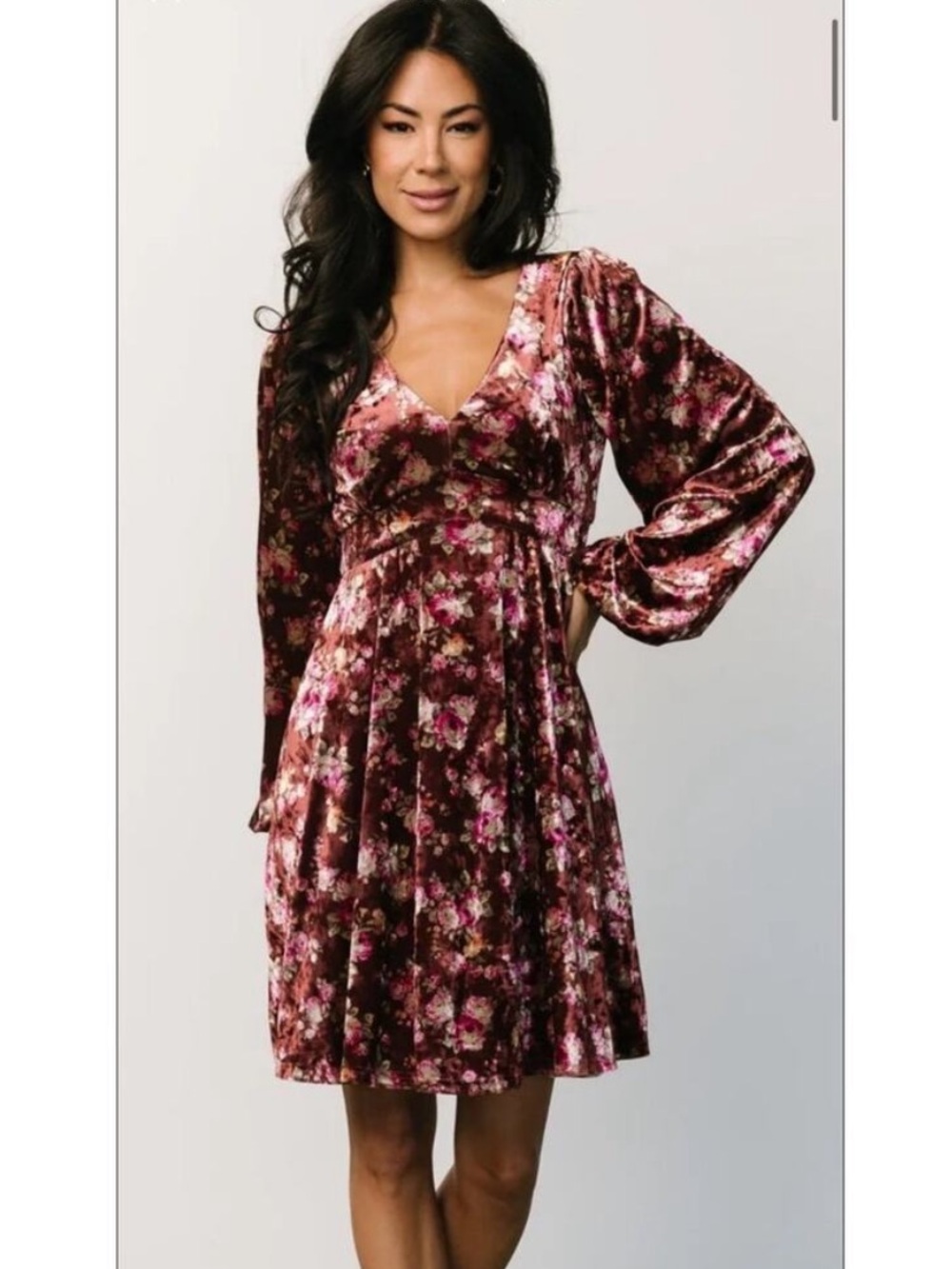 Baltic Born velvet floral dress